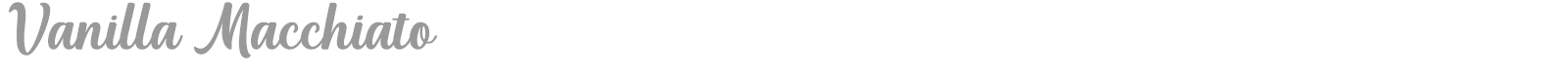 Vanilla Macchiato font preview